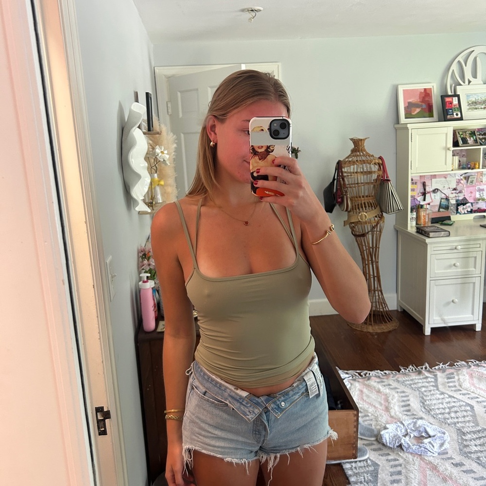 Olive Green Women's Strappy Top